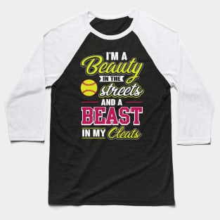 Beauty Streets Softball Player Baseball T-Shirt